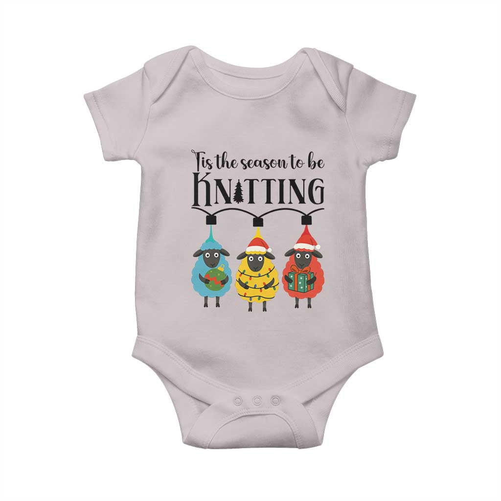 Tis The Season To Be Knitting Baby Onesie Christmas Gift - Wonder Print Shop
