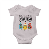 Tis The Season To Be Knitting Baby Onesie Christmas Gift - Wonder Print Shop