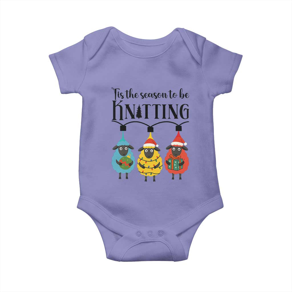 Tis The Season To Be Knitting Baby Onesie Christmas Gift - Wonder Print Shop