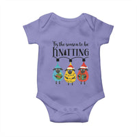 Tis The Season To Be Knitting Baby Onesie Christmas Gift - Wonder Print Shop