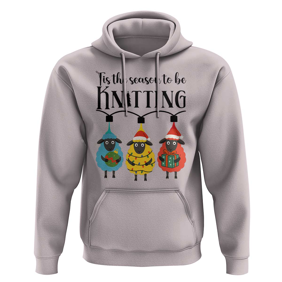 Tis The Season To Be Knitting Hoodie Christmas Gift - Wonder Print Shop