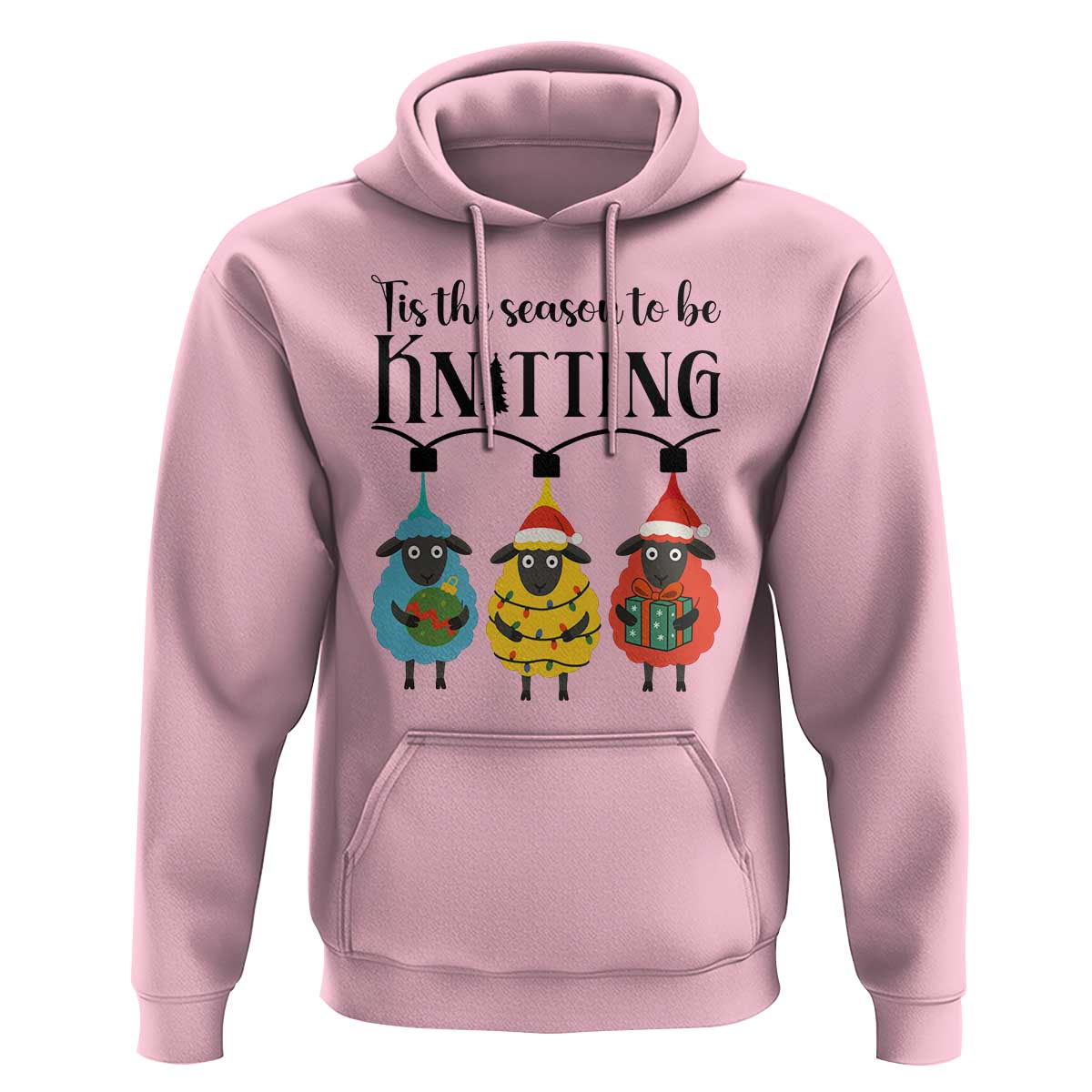 Tis The Season To Be Knitting Hoodie Christmas Gift - Wonder Print Shop