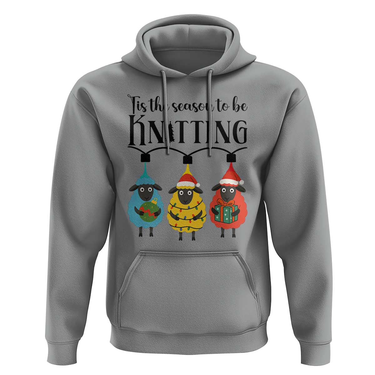 Tis The Season To Be Knitting Hoodie Christmas Gift - Wonder Print Shop