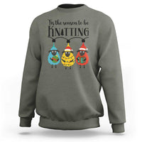 Tis The Season To Be Knitting Sweatshirt Christmas Gift - Wonder Print Shop