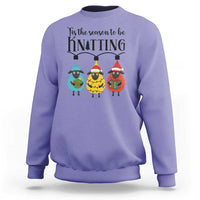 Tis The Season To Be Knitting Sweatshirt Christmas Gift - Wonder Print Shop
