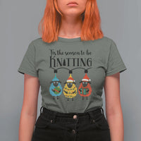 Tis The Season To Be Knitting T Shirt For Women Christmas Gift - Wonder Print Shop