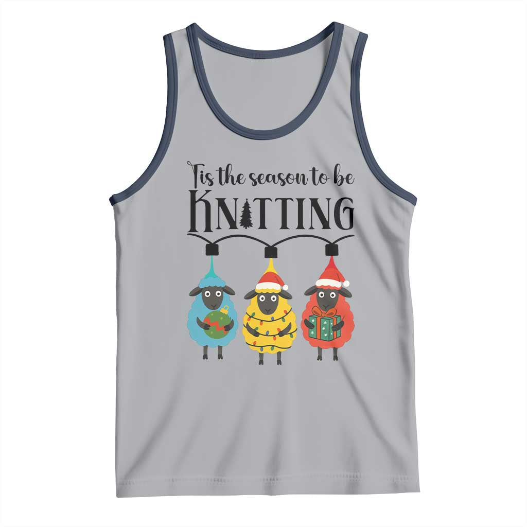 Tis The Season To Be Knitting Tank Top Christmas Gift - Wonder Print Shop
