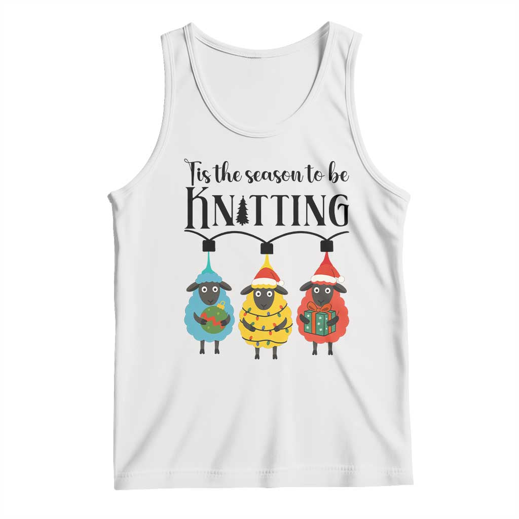 Tis The Season To Be Knitting Tank Top Christmas Gift - Wonder Print Shop