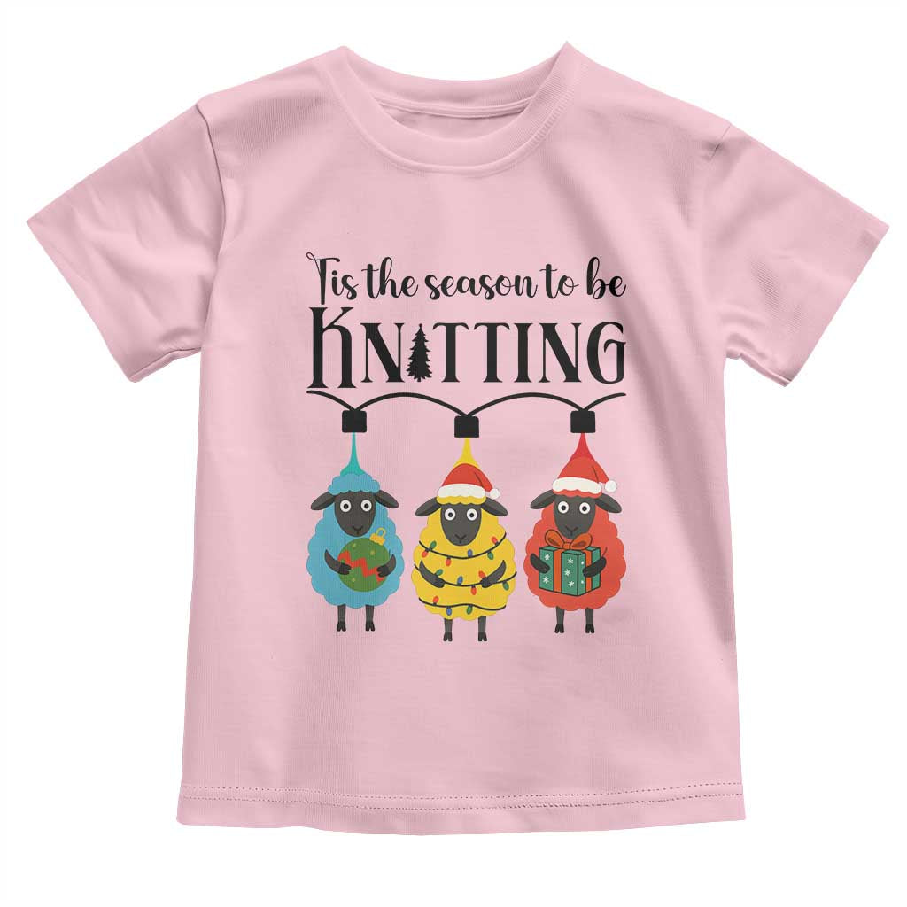 Tis The Season To Be Knitting Toddler T Shirt Christmas Gift - Wonder Print Shop