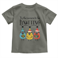Tis The Season To Be Knitting Toddler T Shirt Christmas Gift - Wonder Print Shop