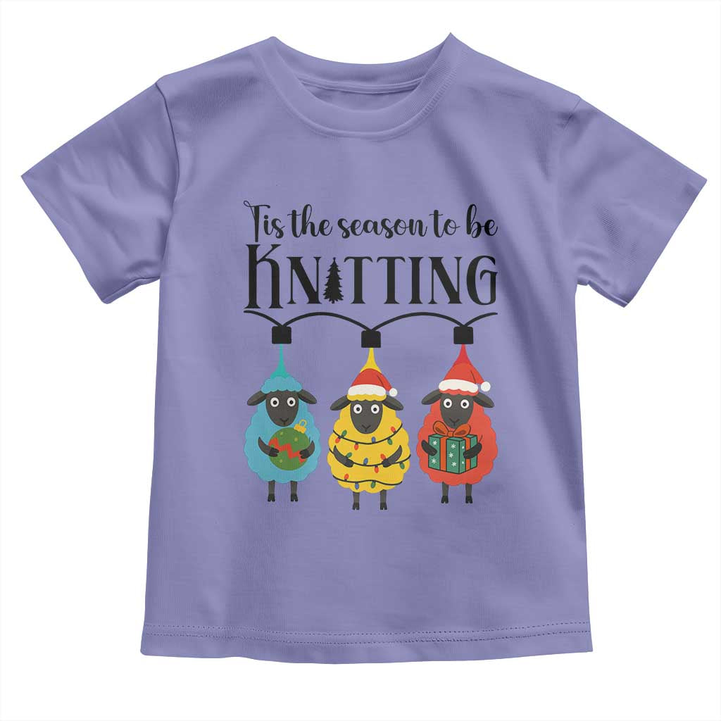 Tis The Season To Be Knitting Toddler T Shirt Christmas Gift - Wonder Print Shop