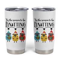 Tis The Season To Be Knitting Tumbler Cup Christmas Gift - Wonder Print Shop