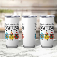 Tis The Season To Be Knitting Tumbler Cup Christmas Gift - Wonder Print Shop
