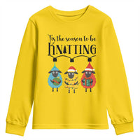 Tis The Season To Be Knitting Youth Sweatshirt Christmas Gift - Wonder Print Shop