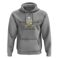 Its Fine I am Fine Everything Is Fine Hoodie Funny Sheep Yarn Chaos - Wonder Print Shop
