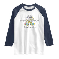 Its Fine I am Fine Everything Is Fine Raglan Shirt Funny Sheep Yarn Chaos - Wonder Print Shop