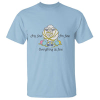 Its Fine I am Fine Everything Is Fine T Shirt Funny Sheep Yarn Chaos - Wonder Print Shop