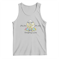 Its Fine I am Fine Everything Is Fine Tank Top Funny Sheep Yarn Chaos - Wonder Print Shop