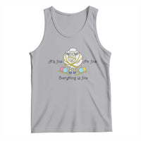 Its Fine I am Fine Everything Is Fine Tank Top Funny Sheep Yarn Chaos - Wonder Print Shop