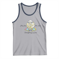 Its Fine I am Fine Everything Is Fine Tank Top Funny Sheep Yarn Chaos - Wonder Print Shop