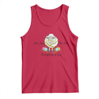 Its Fine I am Fine Everything Is Fine Tank Top Funny Sheep Yarn Chaos - Wonder Print Shop