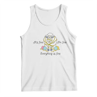 Its Fine I am Fine Everything Is Fine Tank Top Funny Sheep Yarn Chaos - Wonder Print Shop