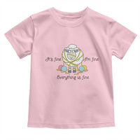 Its Fine I am Fine Everything Is Fine Toddler T Shirt Funny Sheep Yarn Chaos - Wonder Print Shop