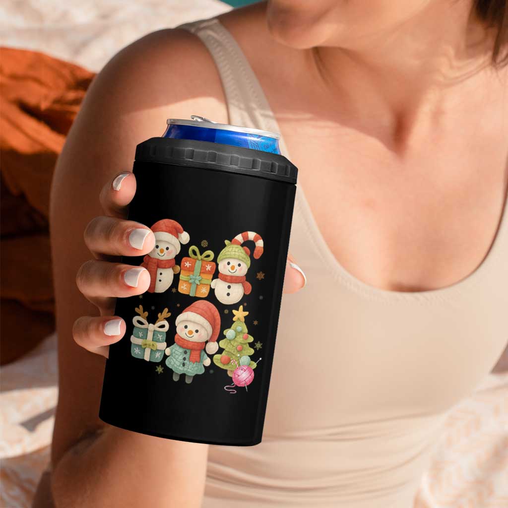 Crochet Christmas 4 in 1 Can Cooler Tumbler Funny Xmas Gift For Crocheter - Wonder Print Shop