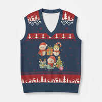 Crochet Xmas V-Neck Knit Sweater Vest Funny Xmas Gift For Crocheter - Wonder Print Shop
