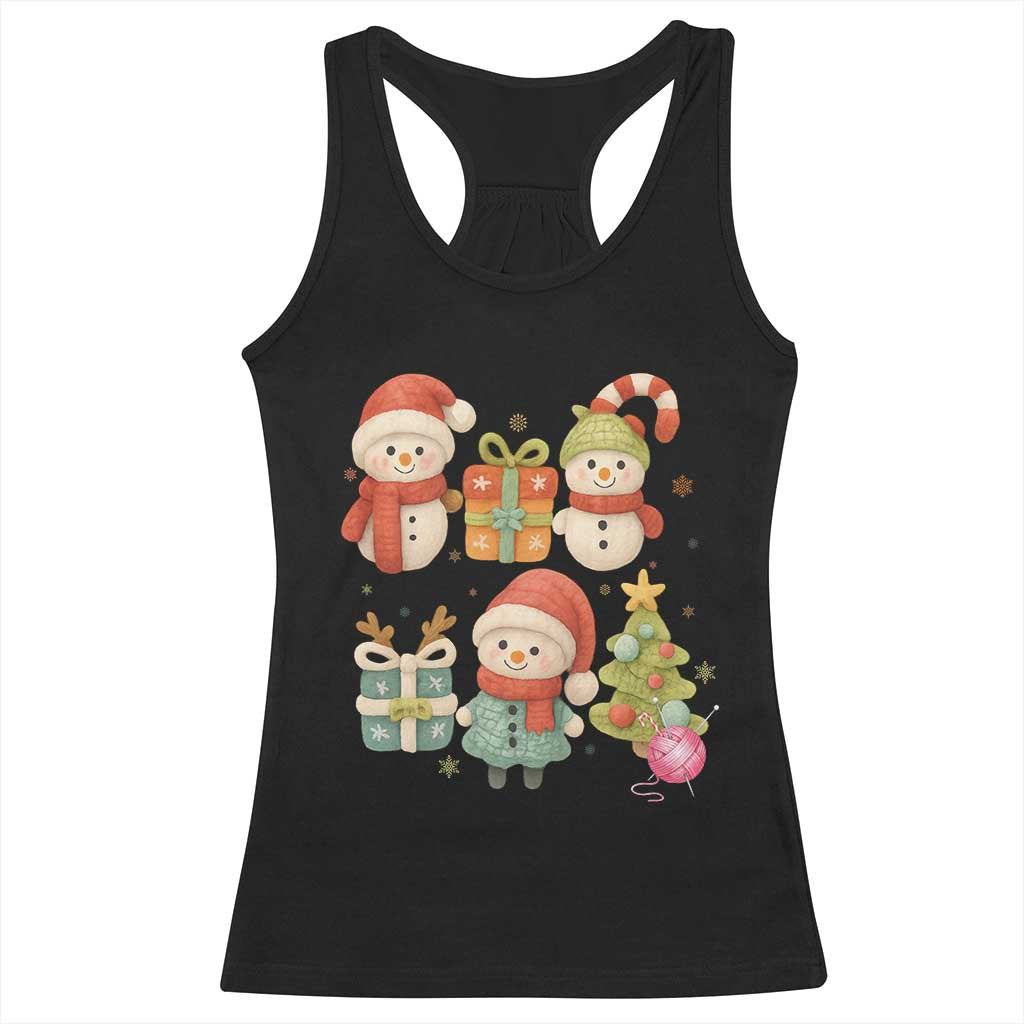 Crochet Christmas Racerback Tank Top Funny Xmas Gift For Crocheter - Wonder Print Shop