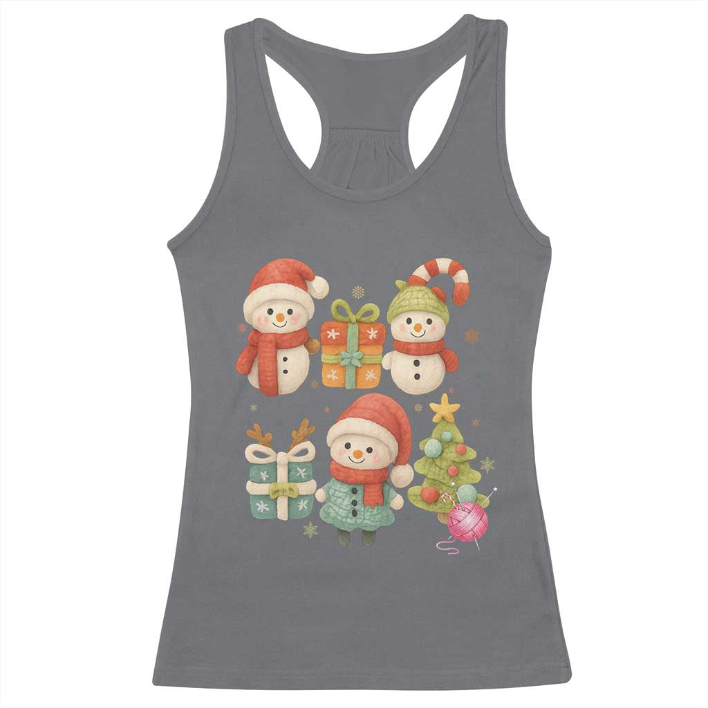 Crochet Christmas Racerback Tank Top Funny Xmas Gift For Crocheter - Wonder Print Shop