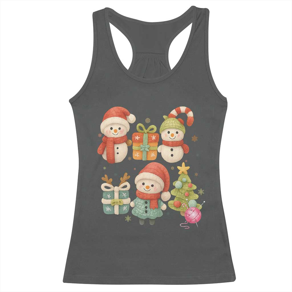Crochet Christmas Racerback Tank Top Funny Xmas Gift For Crocheter - Wonder Print Shop