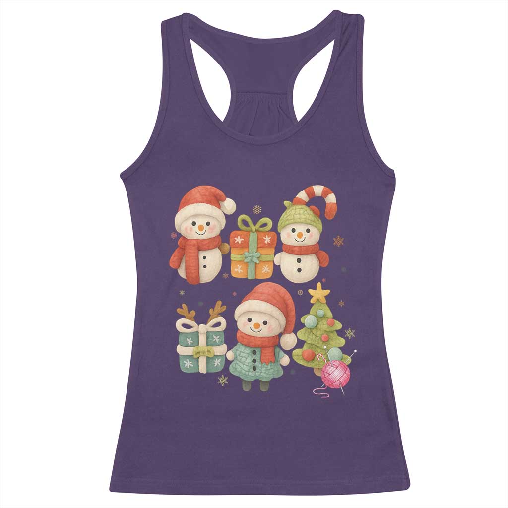 Crochet Christmas Racerback Tank Top Funny Xmas Gift For Crocheter - Wonder Print Shop