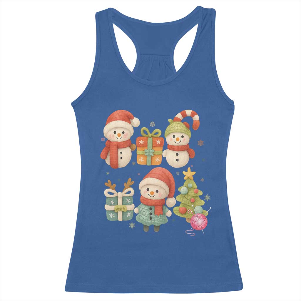 Crochet Christmas Racerback Tank Top Funny Xmas Gift For Crocheter - Wonder Print Shop