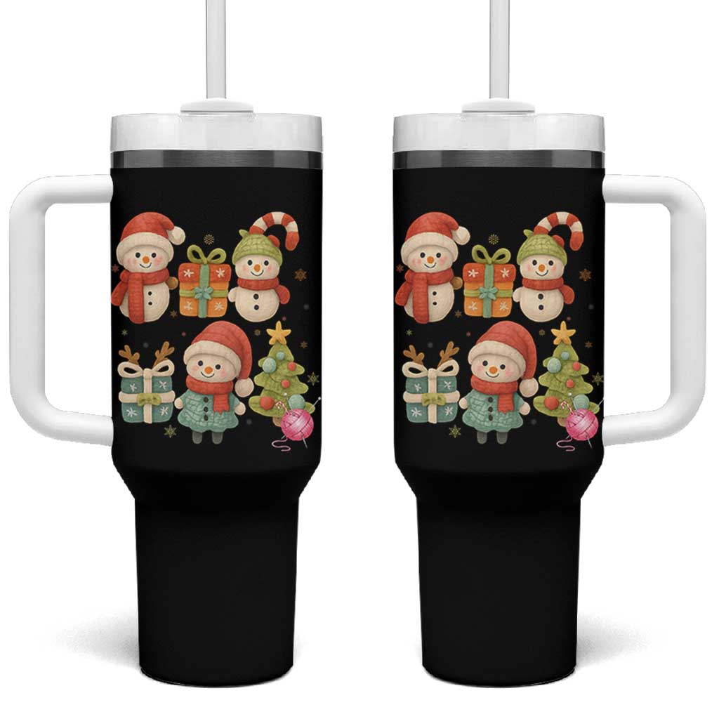 Crochet Christmas Tumbler With Handle Funny Xmas Gift For Crocheter - Wonder Print Shop