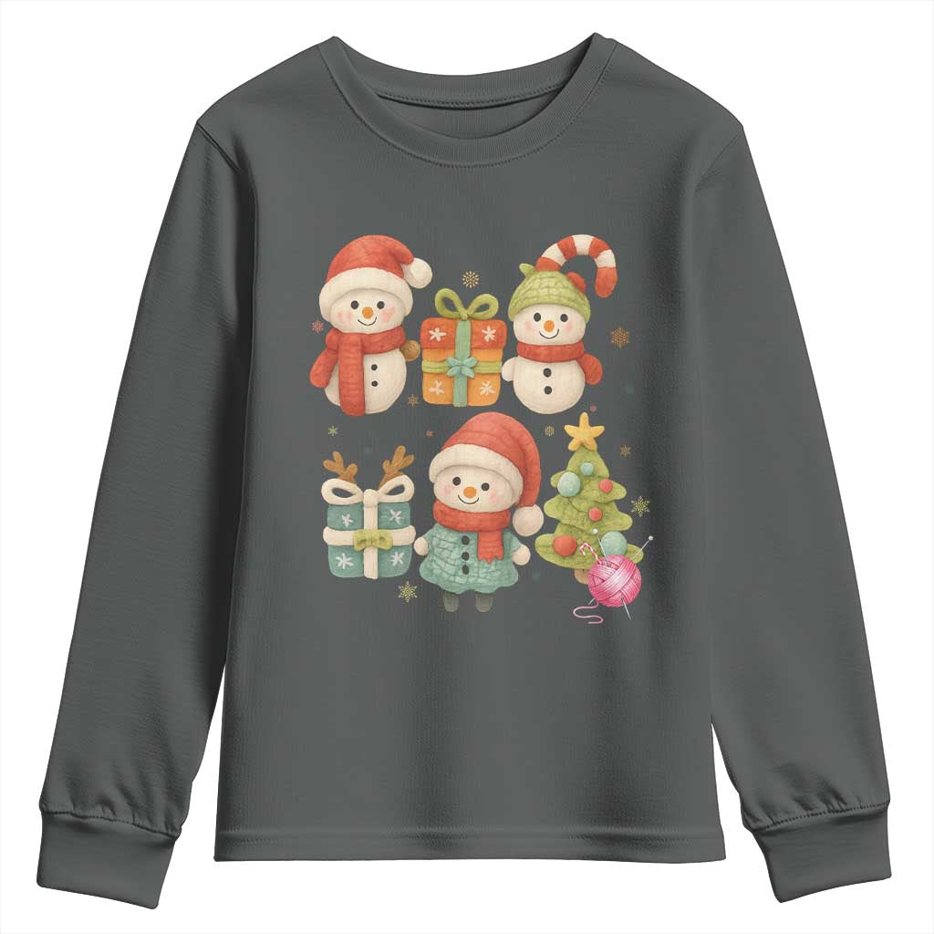 Crochet Christmas Youth Sweatshirt Funny Xmas Gift For Crocheter - Wonder Print Shop