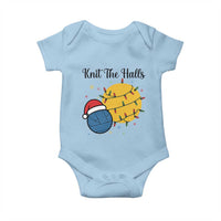 Knit The Halls Baby Onesie Funny Knitters Christmas Gift - Wonder Print Shop