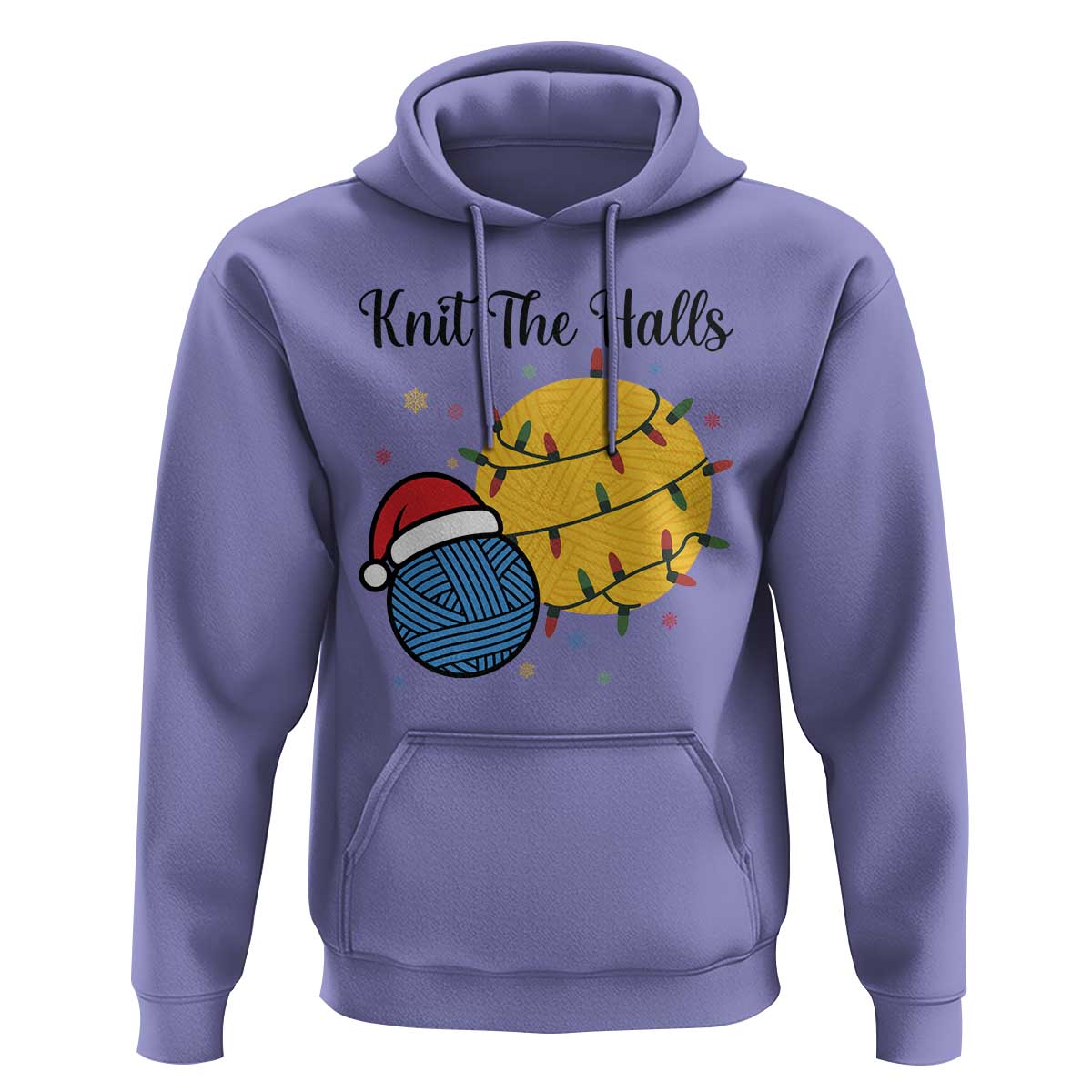 Knit The Halls Hoodie Funny Knitters Christmas Gift - Wonder Print Shop