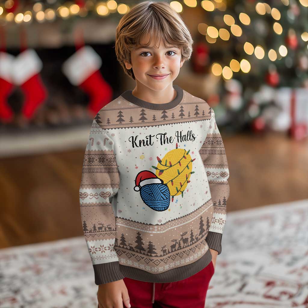 Knit The Halls Ugly Christmas Sweater Funny Knitters Xmas Gift - Wonder Print Shop