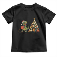 Christmas Dinosaur Knitting Toddler T Shirt Funny Yarn Tree Gift - Wonder Print Shop