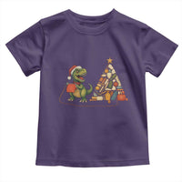 Christmas Dinosaur Knitting Toddler T Shirt Funny Yarn Tree Gift - Wonder Print Shop
