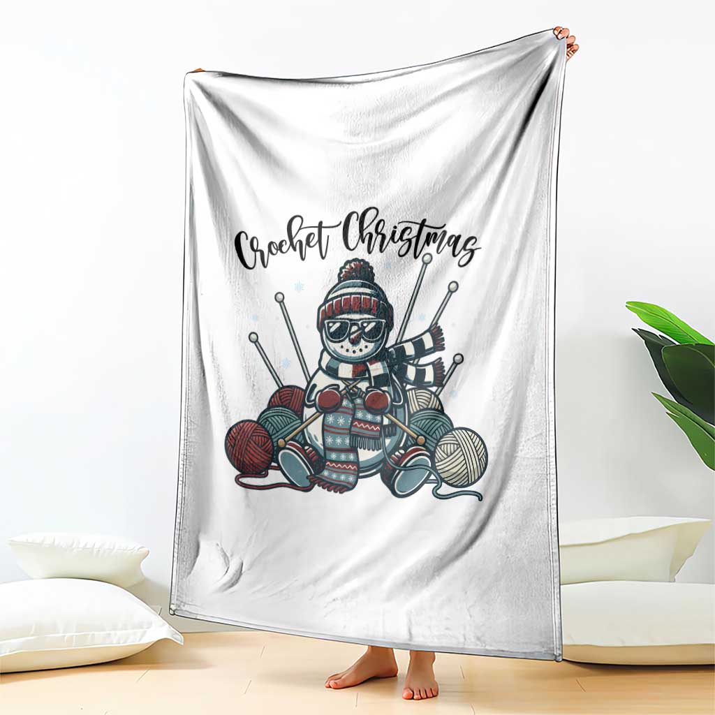 Crochet Christmas Throw Blanket Funny Snowman Crocheting Gift - Wonder Print Shop