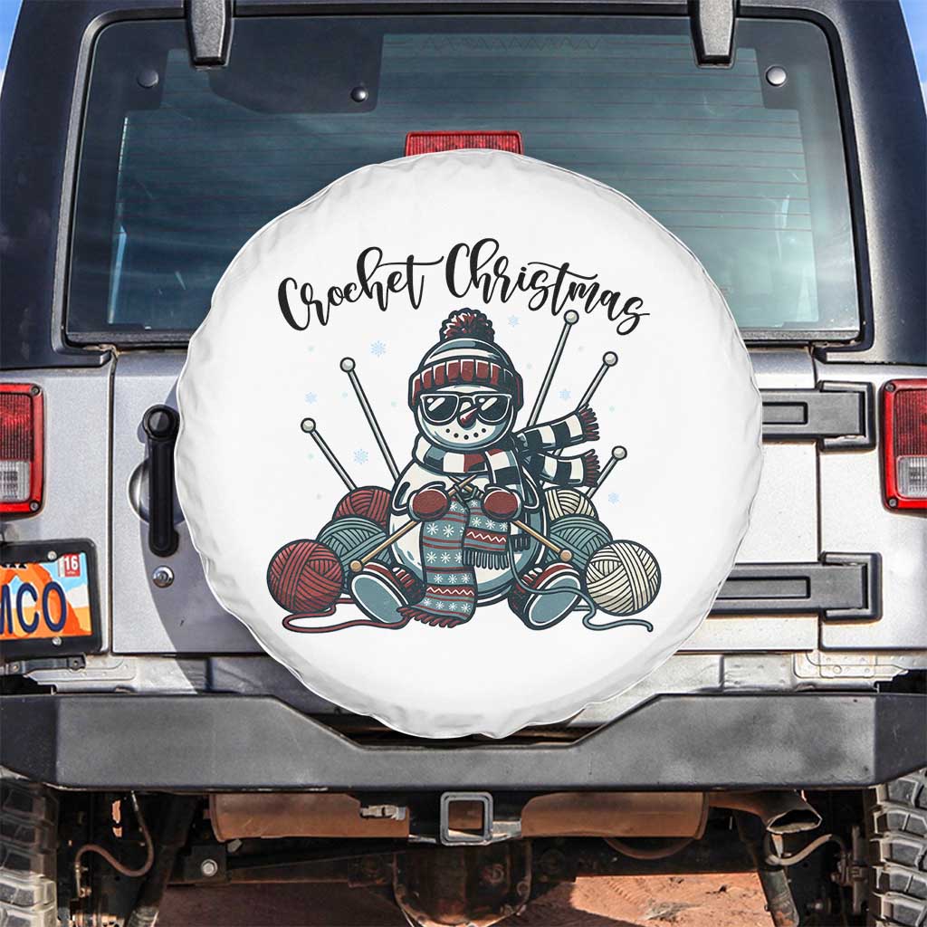 Crochet Christmas Spare Tire Cover Funny Snowman Crocheting Gift - Wonder Print Shop