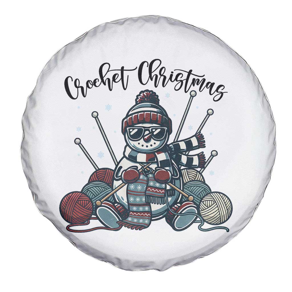 Crochet Christmas Spare Tire Cover Funny Snowman Crocheting Gift - Wonder Print Shop