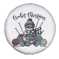 Crochet Christmas Spare Tire Cover Funny Snowman Crocheting Gift - Wonder Print Shop