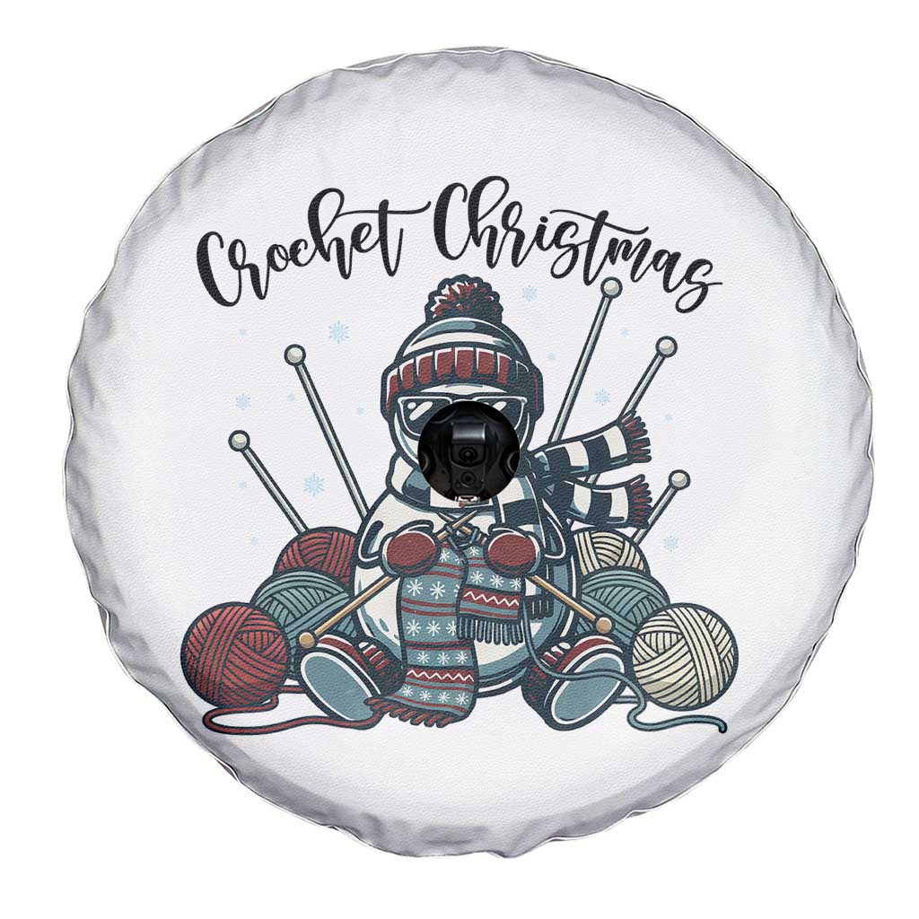 Crochet Christmas Spare Tire Cover Funny Snowman Crocheting Gift - Wonder Print Shop