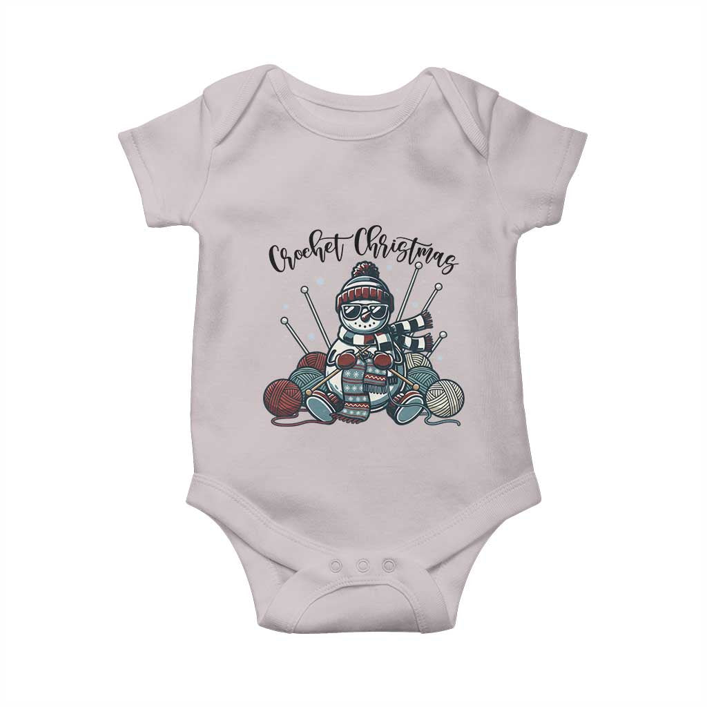 Crochet Christmas Baby Onesie Funny Snowman Crocheting Gift - Wonder Print Shop