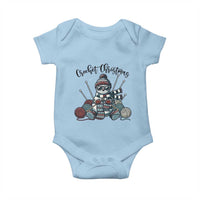 Crochet Christmas Baby Onesie Funny Snowman Crocheting Gift - Wonder Print Shop