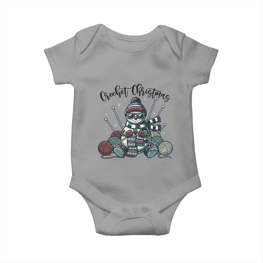 Crochet Christmas Baby Onesie Funny Snowman Crocheting Gift - Wonder Print Shop