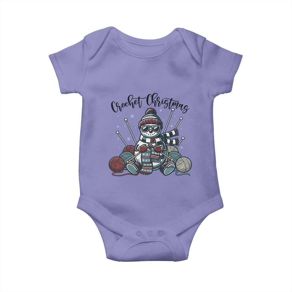 Crochet Christmas Baby Onesie Funny Snowman Crocheting Gift - Wonder Print Shop